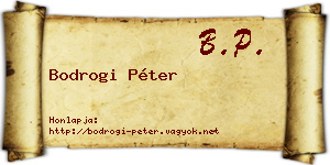 Bodrogi Péter névjegykártya